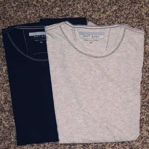 🔴 Men’s Contrast Stitch Crew Neck Soft Wash Tee - Picture 2 of 4